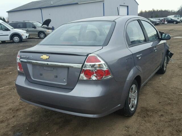 KL1TD5DE8AB126866 - 2010 CHEVROLET AVEO LS 灰色 照片 4