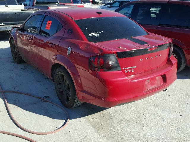 1B3BD4FB4BN595830 - 2011 DODGE AVENGER EX RED photo 3