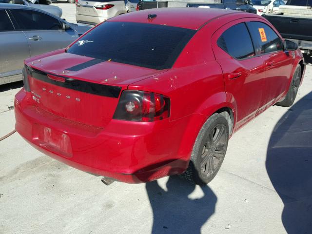 1B3BD4FB4BN595830 - 2011 DODGE AVENGER EX RED photo 4