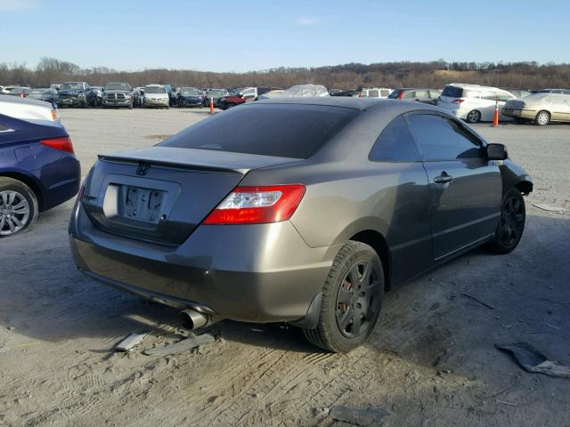 2HGFG11668H570253 - 2008 HONDA CIVIC LX GRAY photo 4