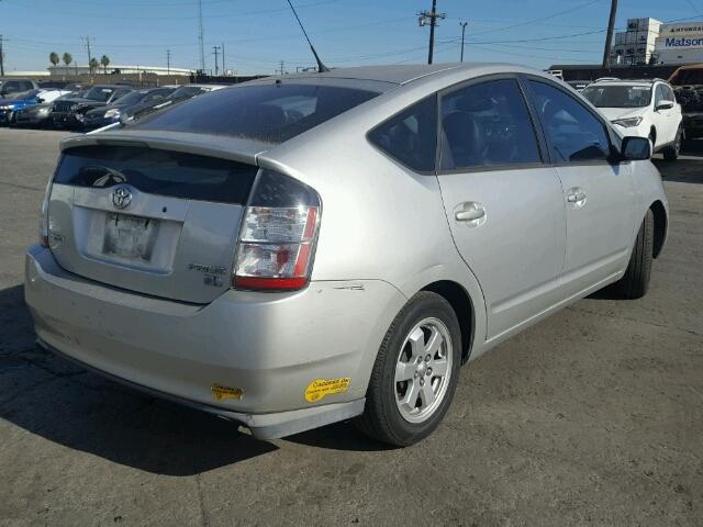 JTDKB20U153114547 - 2005 TOYOTA PRIUS SILVER photo 4