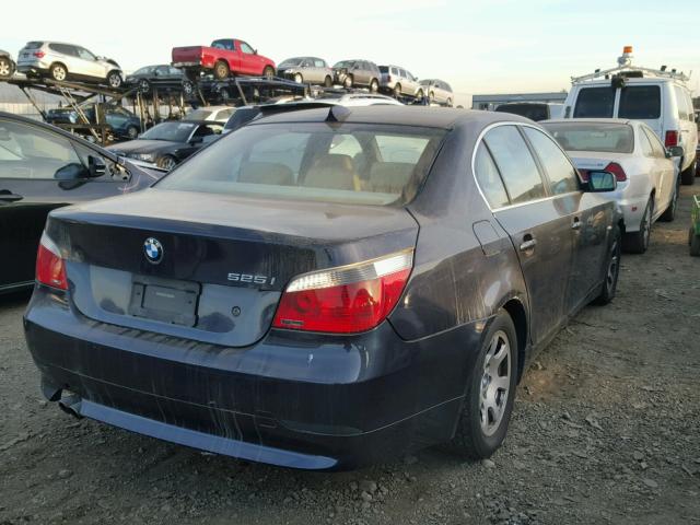 WBANA535X4B176990 - 2004 BMW 525 I BLUE photo 4