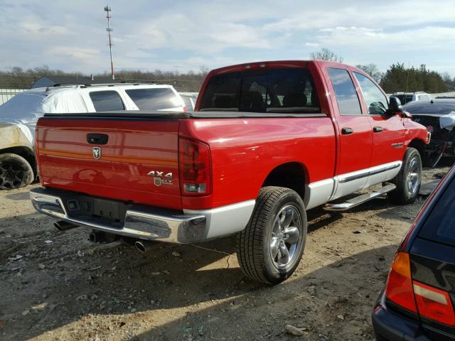 1D7HU18D65S182888 - 2005 DODGE RAM 1500 S RED photo 4