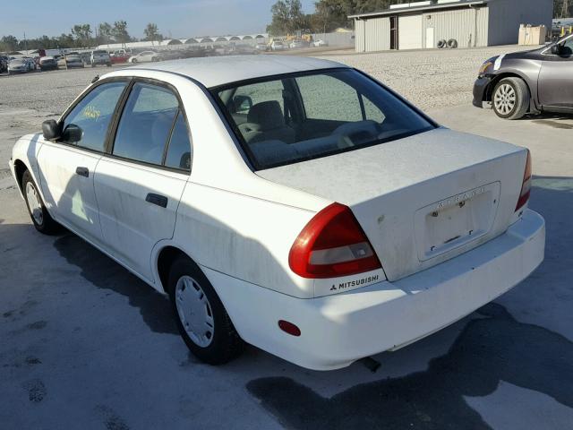 JA3AY26A9WU028565 - 1998 MITSUBISHI MIRAGE DE WHITE photo 3