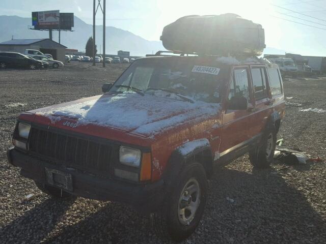 1J4FJ68S2TL314116 - 1996 JEEP CHEROKEE S RED photo 2