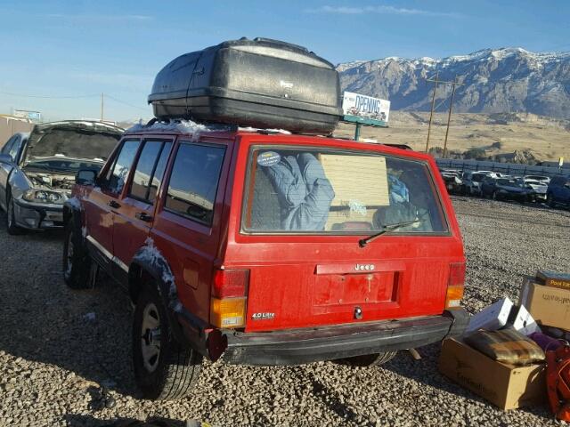 1J4FJ68S2TL314116 - 1996 JEEP CHEROKEE S RED photo 3