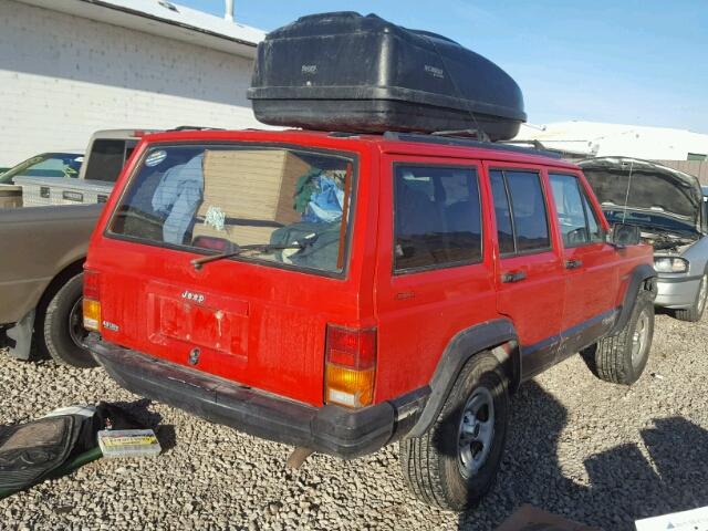 1J4FJ68S2TL314116 - 1996 JEEP CHEROKEE S RED photo 4