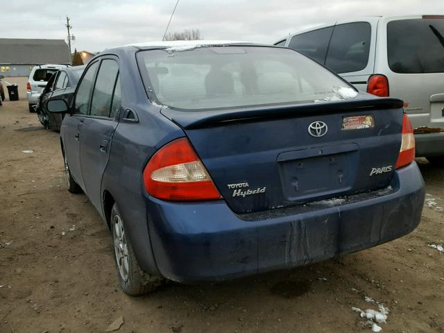 JT2BK18U030075052 - 2003 TOYOTA PRIUS BLUE photo 3