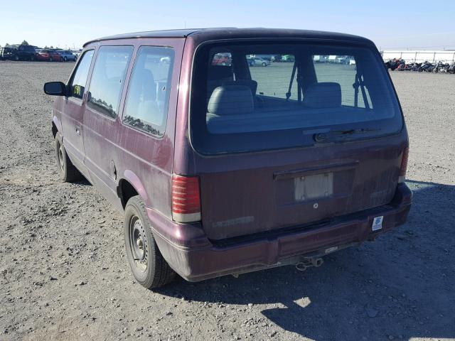 2P4GH25K8RR599614 - 1994 PLYMOUTH VOYAGER PURPLE photo 3