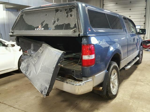 1FTPX14514NC27664 - 2004 FORD F150 BLUE photo 4