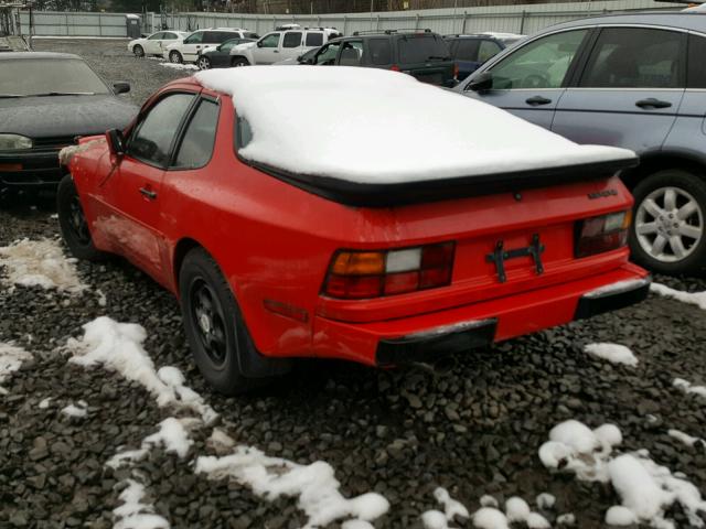 WP0AA094XKN450249 - 1989 PORSCHE 944 RED photo 3