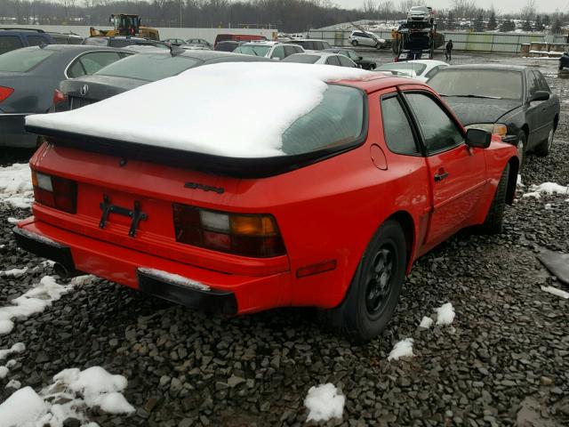 WP0AA094XKN450249 - 1989 PORSCHE 944 RED photo 4