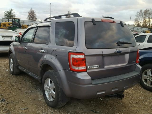 1FMCU94168KA44508 - 2008 FORD ESCAPE LIM GRAY photo 3