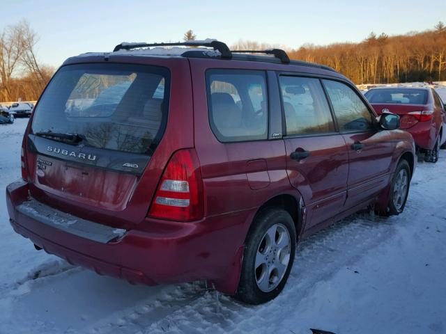 JF1SG65604H755845 - 2004 SUBARU FORESTER 2 RED photo 4