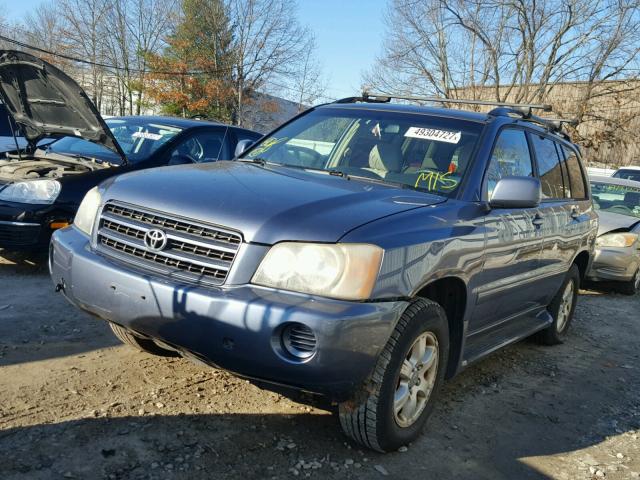 JTEHF21A620083078 - 2002 TOYOTA HIGHLANDER BLUE photo 2