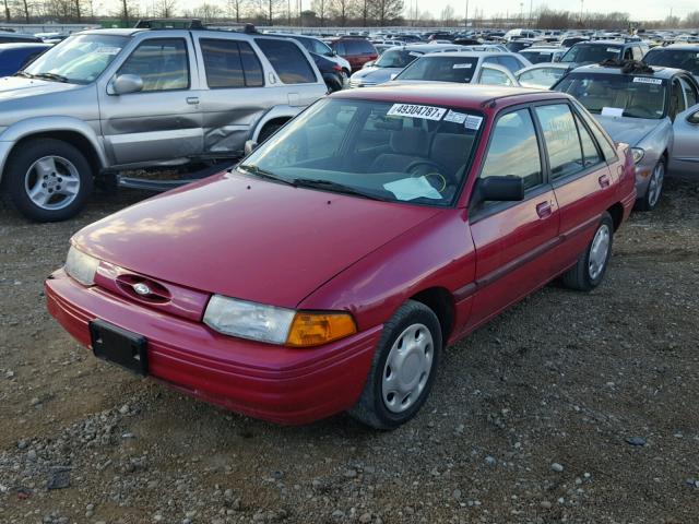 1FASP14J0SW215865 - 1995 FORD ESCORT LX RED photo 2