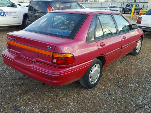 1FASP14J0SW215865 - 1995 FORD ESCORT LX RED photo 4