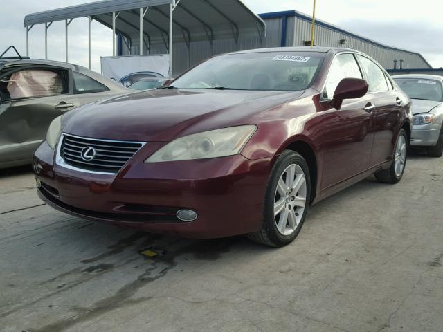 JTHBJ46G772046181 - 2007 LEXUS ES 350 MAROON photo 2