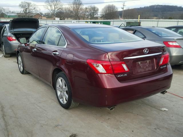 JTHBJ46G772046181 - 2007 LEXUS ES 350 MAROON photo 3