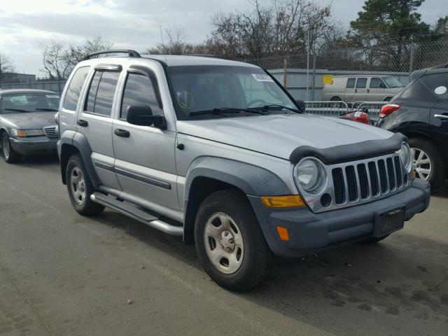 1J4GL48K67W500457 - 2007 JEEP LIBERTY SP SILVER photo 1