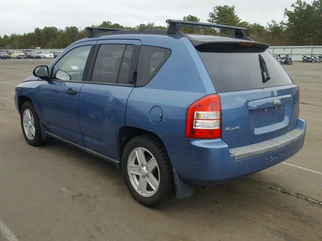 1J8FF47W67D166156 - 2007 JEEP COMPASS BLUE photo 3