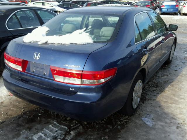 1HGCM56343A128483 - 2003 HONDA ACCORD LX BLUE photo 4