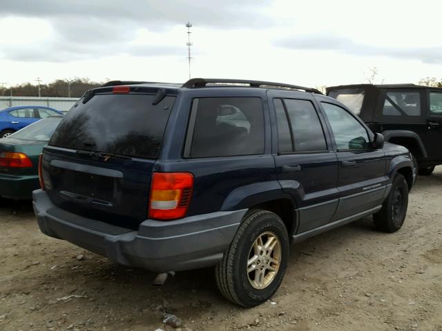 1J4GW48S94C202120 - 2004 JEEP GRAND CHER BLUE photo 4