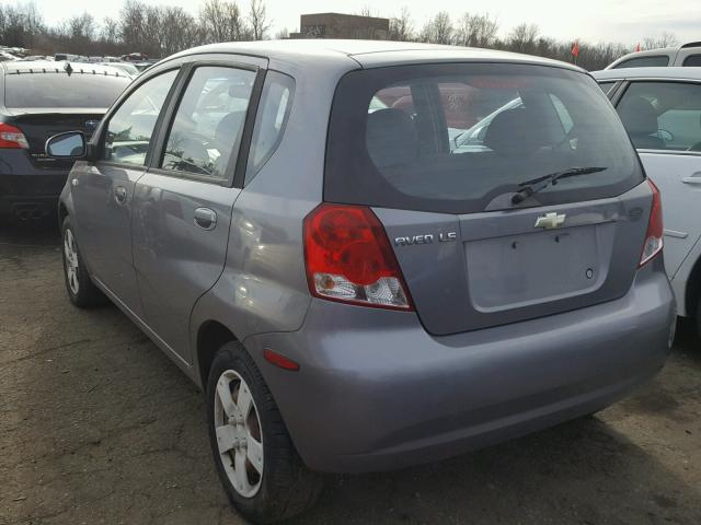 KL1TD66686B669752 - 2006 CHEVROLET AVEO BASE GRAY photo 3