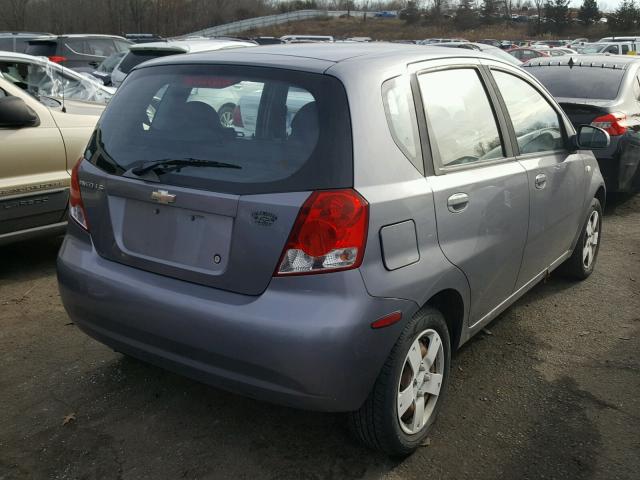 KL1TD66686B669752 - 2006 CHEVROLET AVEO BASE GRAY photo 4