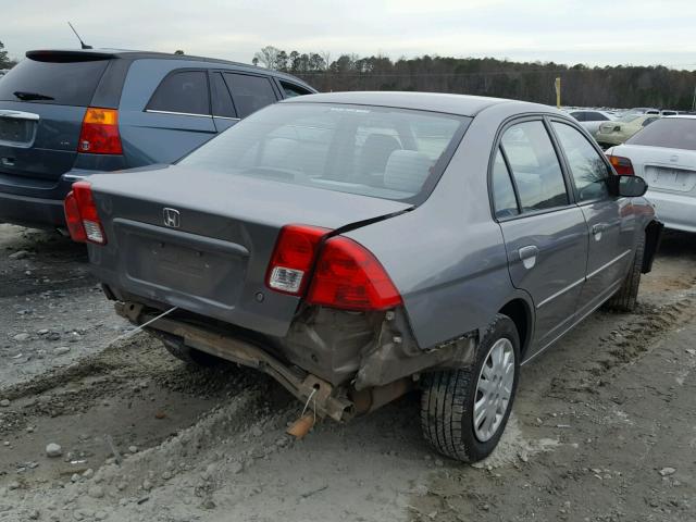 2HGES15535H555457 - 2005 HONDA CIVIC LX GRAY photo 4