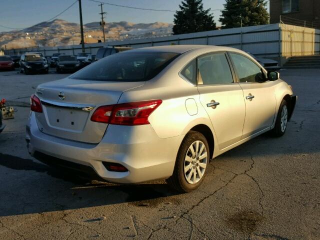 3N1AB7AP2HY240738 - 2017 NISSAN SENTRA S SILVER photo 4