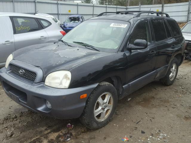 KM8SC13D54U724913 - 2004 HYUNDAI SANTA FE G BLACK photo 2