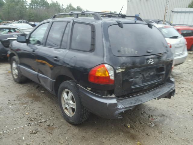 KM8SC13D54U724913 - 2004 HYUNDAI SANTA FE G BLACK photo 3