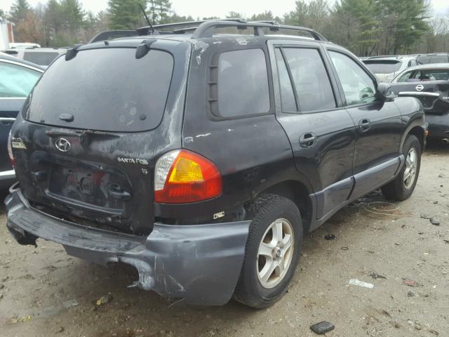 KM8SC13D54U724913 - 2004 HYUNDAI SANTA FE G BLACK photo 4