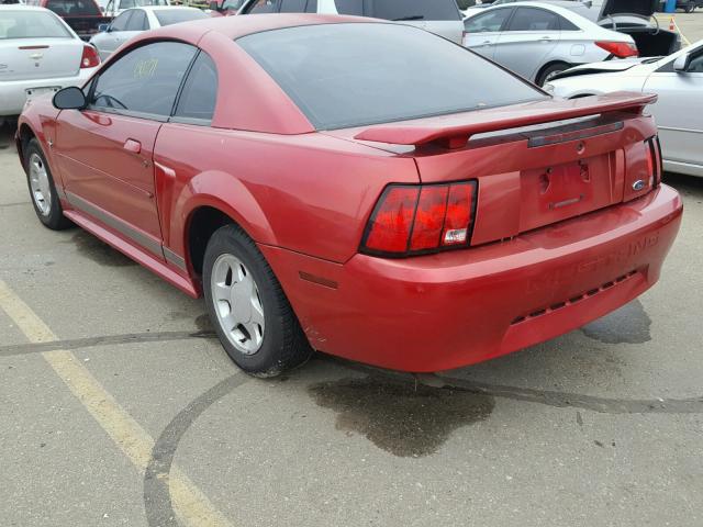 1FAFP40431F156599 - 2001 FORD MUSTANG RED photo 3