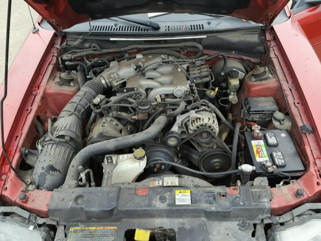 1FAFP40431F156599 - 2001 FORD MUSTANG RED photo 7