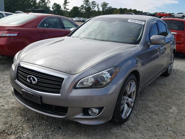 JN1BY1AP1BM322521 - 2011 INFINITI M37 GRAY photo 2