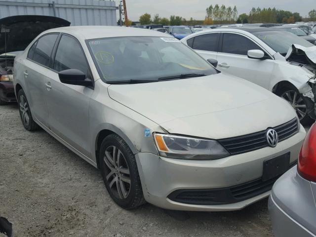 3VW1K7AJ0BM376807 - 2011 VOLKSWAGEN JETTA BASE BEIGE photo 1