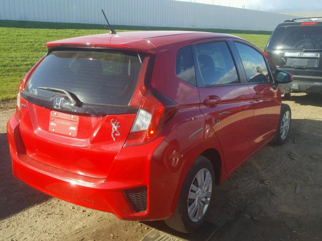 3HGGK5H58FM744636 - 2015 HONDA FIT LX RED photo 4