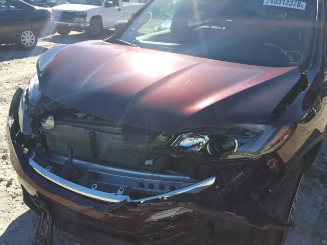 5FNYF6H77GB092659 - 2016 HONDA PILOT EXLN MAROON photo 9