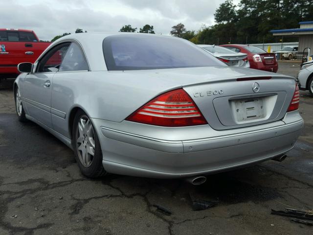 WDBPJ75J42A019684 - 2002 MERCEDES-BENZ CL 500 SILVER photo 3