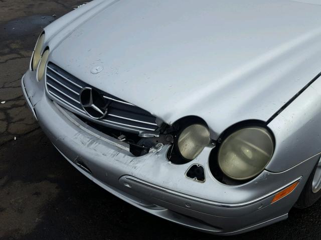 WDBPJ75J42A019684 - 2002 MERCEDES-BENZ CL 500 SILVER photo 9