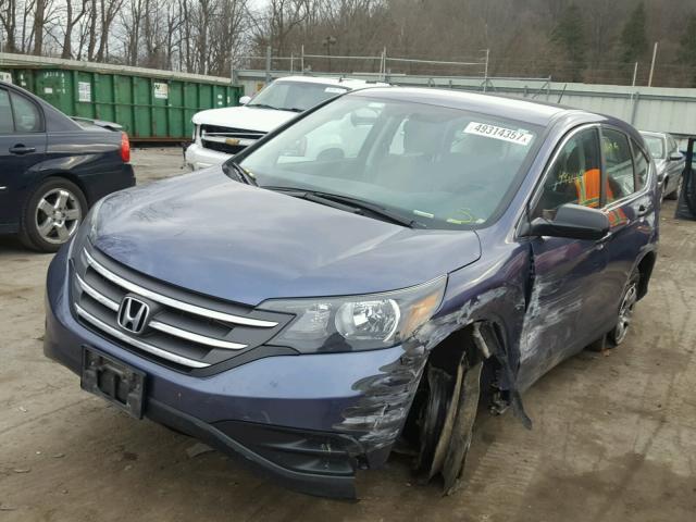 2HKRM4H34DH616911 - 2013 HONDA CR-V LX BLUE photo 2