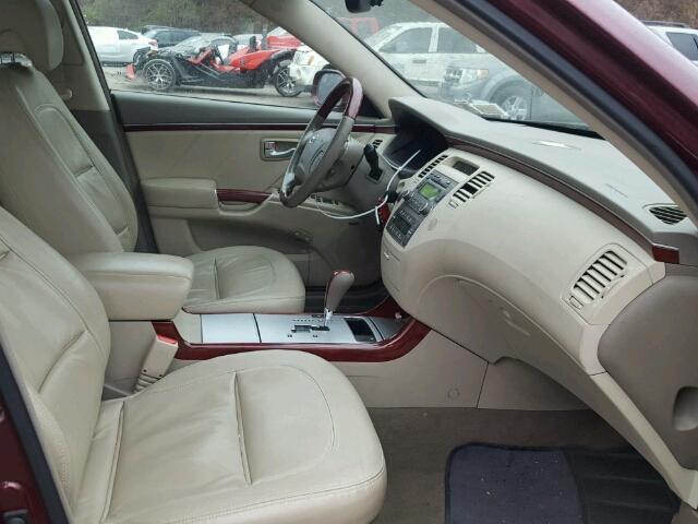 KMHFC46F98A316891 - 2008 HYUNDAI AZERA SE RED photo 5