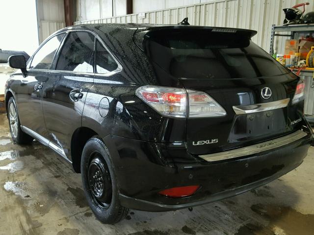 JTJZB1BA5A2002715 - 2010 LEXUS RX 450H BLACK photo 3