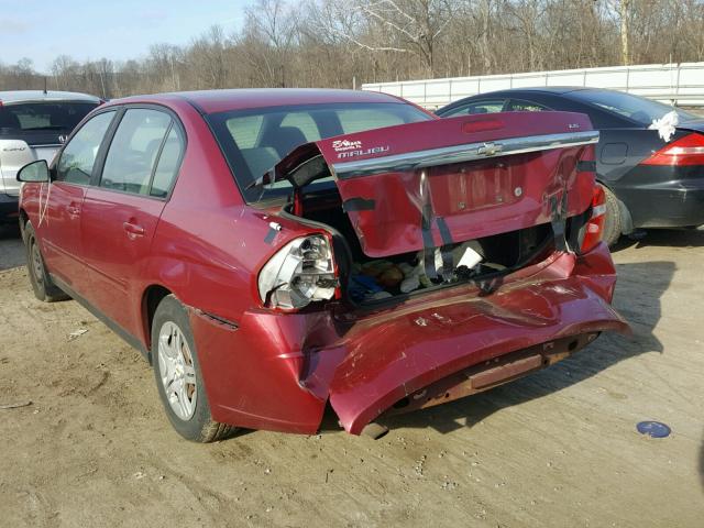 1G1ZS51F96F150236 - 2006 CHEVROLET MALIBU LS MAROON photo 3