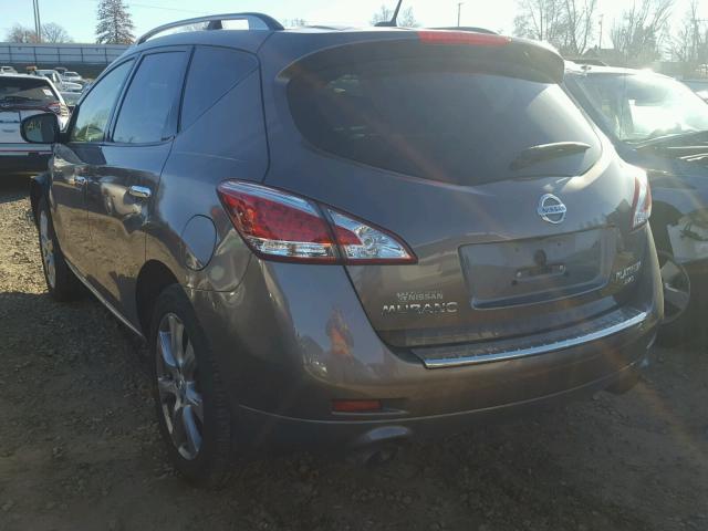 JN8AZ1MW9DW321878 - 2013 NISSAN MURANO S GRAY photo 3