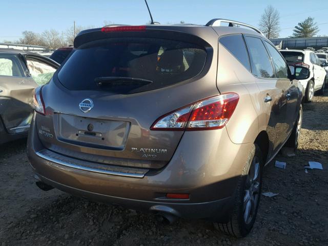 JN8AZ1MW9DW321878 - 2013 NISSAN MURANO S GRAY photo 4