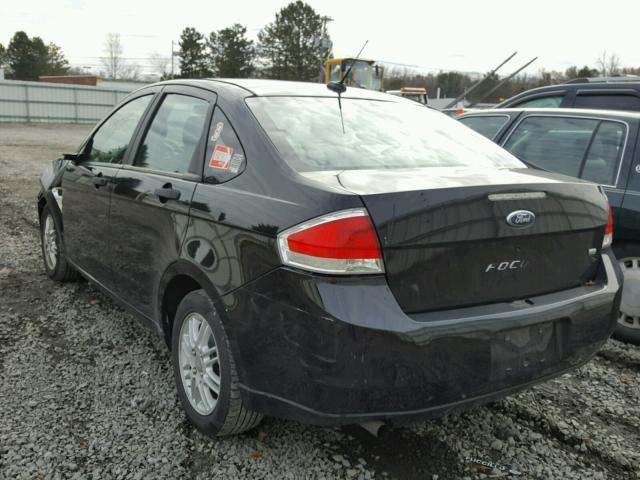 1FAHP35N78W261824 - 2008 FORD FOCUS SE BLACK photo 3