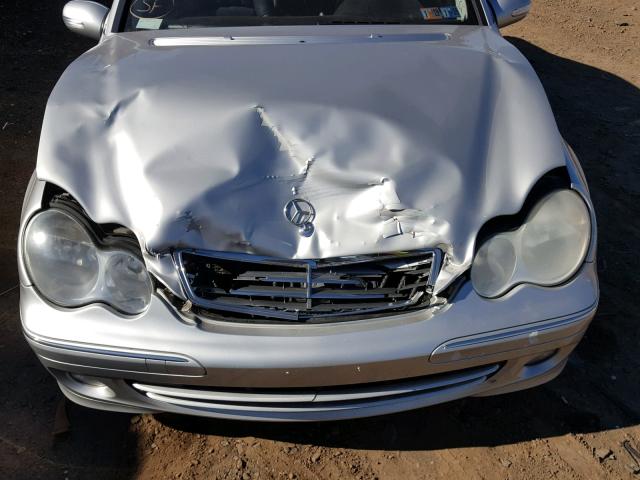 WDBRF81J75F632542 - 2005 MERCEDES-BENZ C 240 4MAT SILVER photo 7